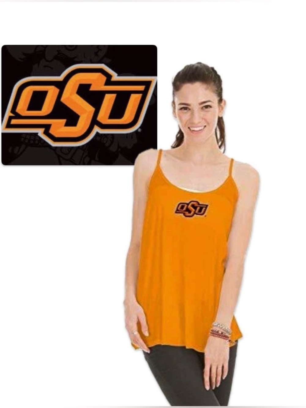 NWT [Venley] Oklahoma State Cowboys NCAA Rik Lamp Shade Tank Top Women's M